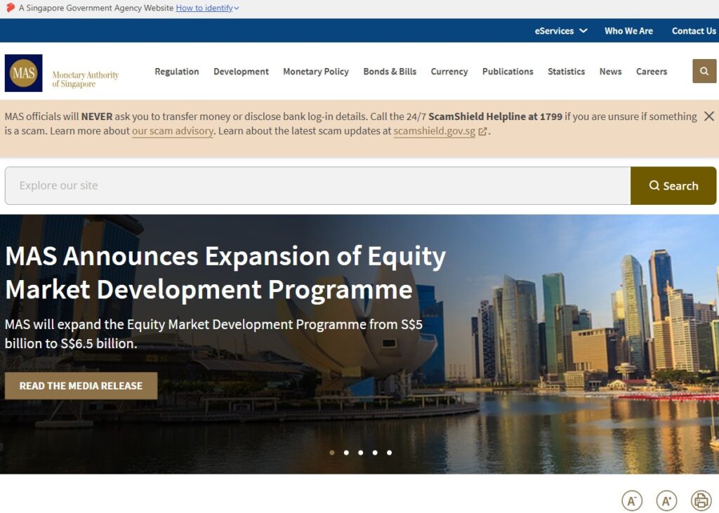 Truy cập vào trang chủ của MAS Truy cap vao trang chu cua MAS